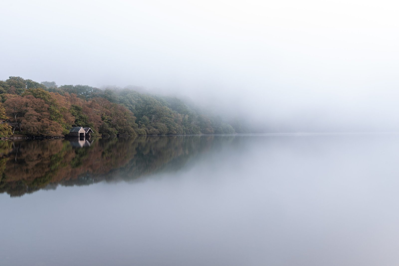 Misty Llyn Dinas at Llyn Dinas, Snowdonia, Wales — fine art landscape photography print by Liam Hancox