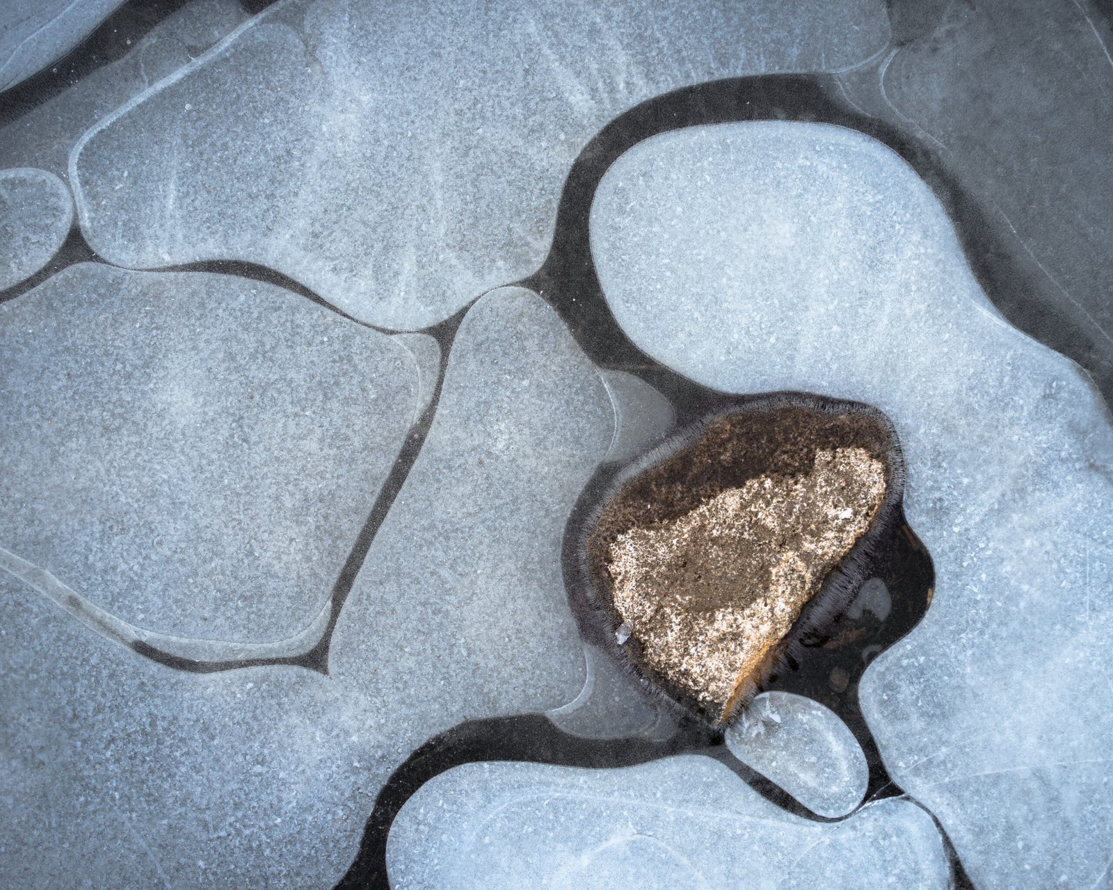 Rock in the Ice at Scottish Highlands — fine art landscape photography print by Liam Hancox
