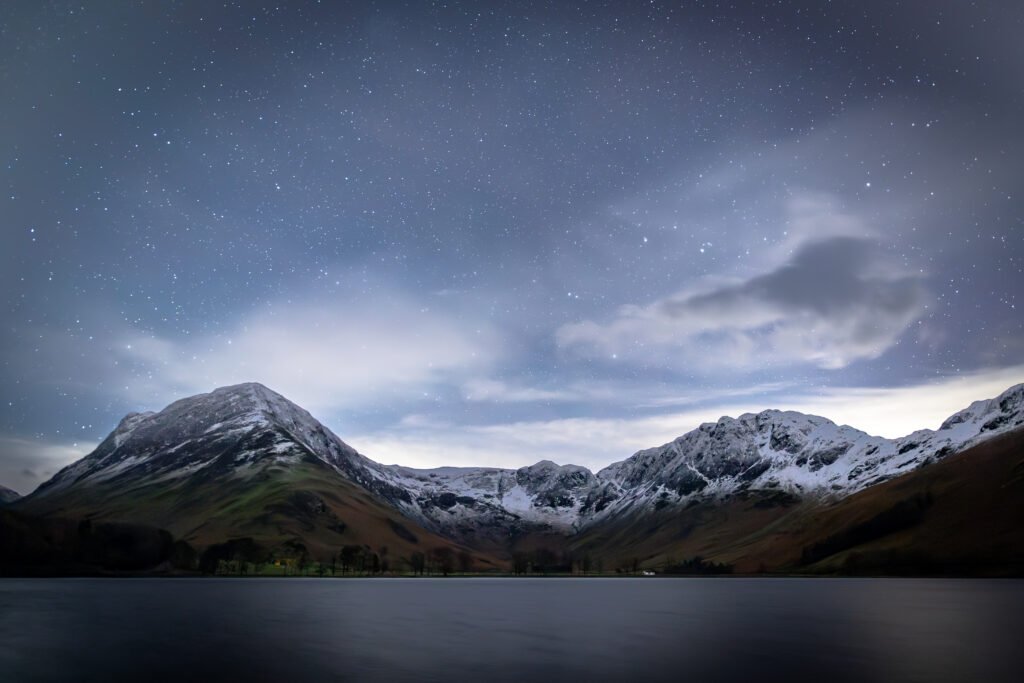 Buttermere under the Stars at Buttermere, Lake District — fine art landscape photography print by Liam Hancox