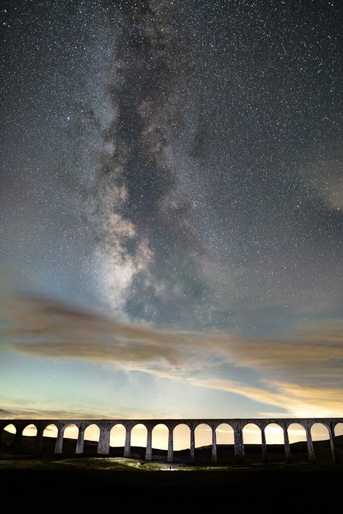 Ribblehead Viaduct under the Milky Way at Ribblehead Viaduct, North Yorkshire — fine art landscape photography print by Liam Hancox